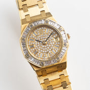 Audemars Piguet Royal Oak Vintage 66464BA.Z.0722BA.01 'Ladies' Yellow Gold Diamond Dial Diamond Bezel Quartz