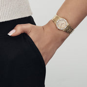 Audemars Piguet Royal Oak Vintage 66464BA.Z.0722BA.01 'Ladies' Yellow Gold Diamond Dial Diamond Bezel Quartz
