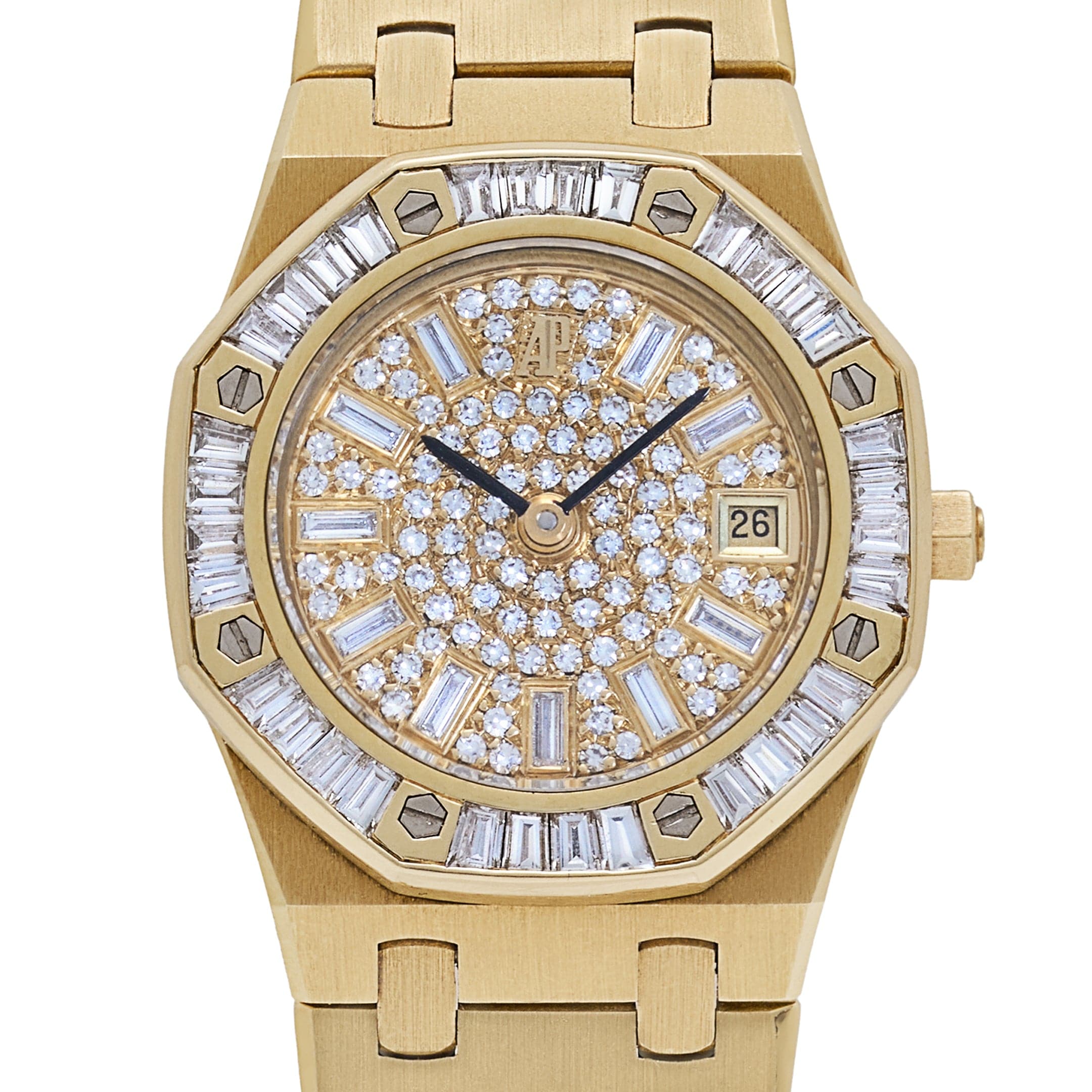Audemars Piguet Royal Oak Vintage 66464BA.Z.0722BA.01 'Ladies' Yellow Gold Diamond Dial Diamond Bezel Quartz