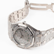 Audemars Piguet Royal Oak 14587BC 'Ladies' White Gold Diamond Emerald Set Dial Quartz (1995)