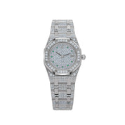Audemars Piguet Royal Oak 14587BC 'Ladies' White Gold Diamond Emerald Set Dial Quartz (1995)