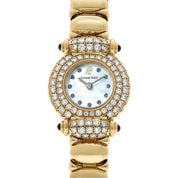 Audemars Piguet Vintage Classique 67030BA.SS.1088BA.01 'Ladies' Yellow Gold Mother of Pearl Sapphire Dial Diamond Bezel Quartz (1996)