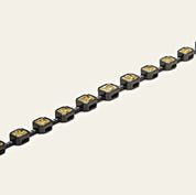 Black Enamel Knife Edge Yellow Diamond Bracelet