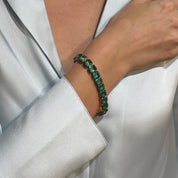 Black Rhodium Emerald Bracelet