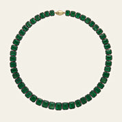 Black Rhodium Emerald Necklace