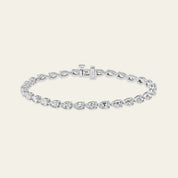 5.54 Carat Pear-Shaped Diamond Tennis Bracelet