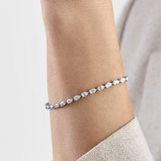 5.54 Carat Pear-Shaped Diamond Tennis Bracelet