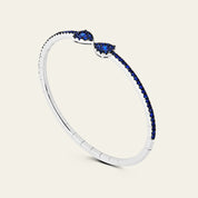 Blue Sapphire Flexible Cuff Bracelet