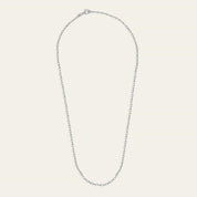 Briolette Diamond Chain Necklace in White Gold