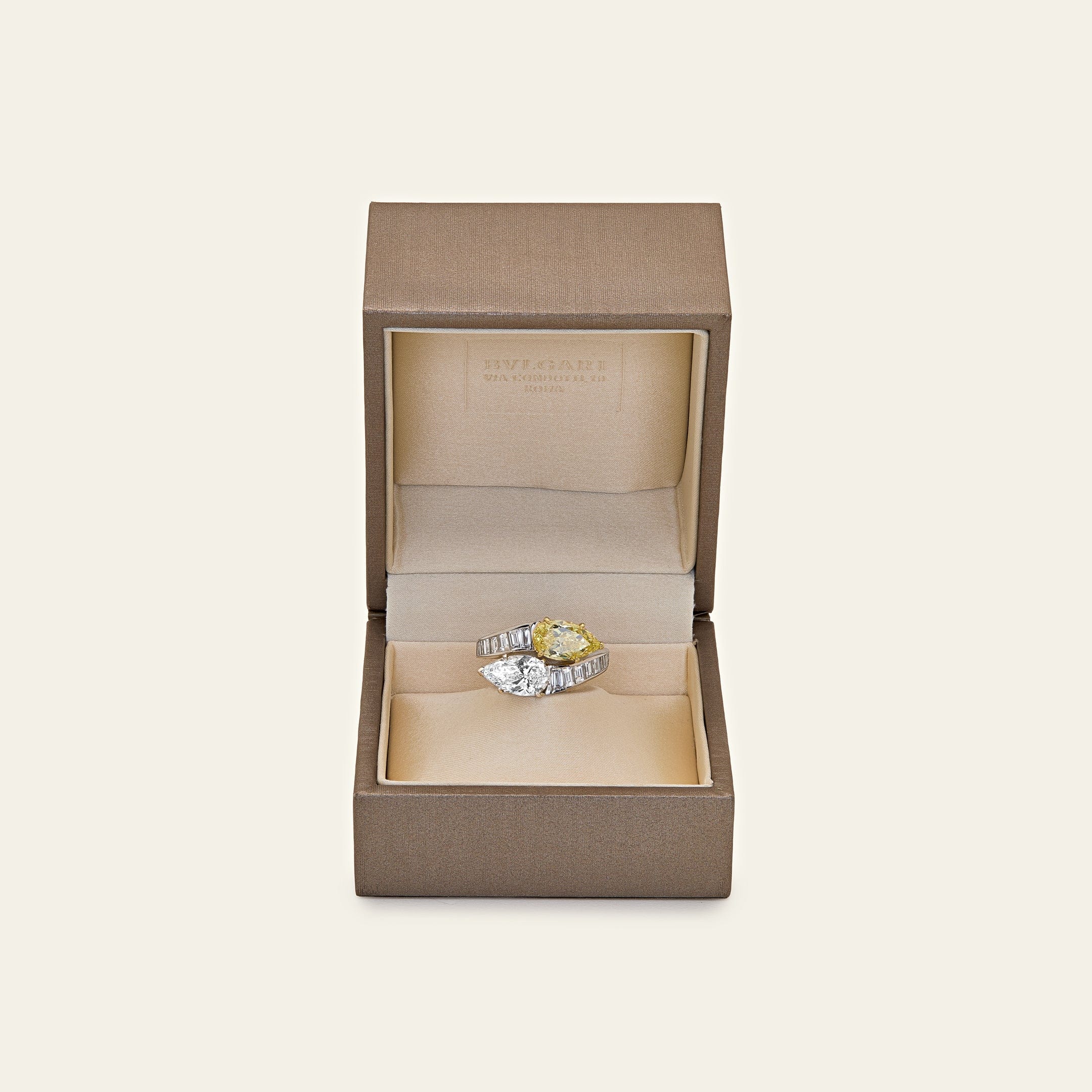 BVLGARI Fancy Intense Yellow Pear Shaped Bulgari Ring | BVLGARI