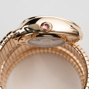 BVLGARI Serpenti Tubogas 103905 Rose Gold White Opaline Soleil Dial Diamond Bezel (2025)