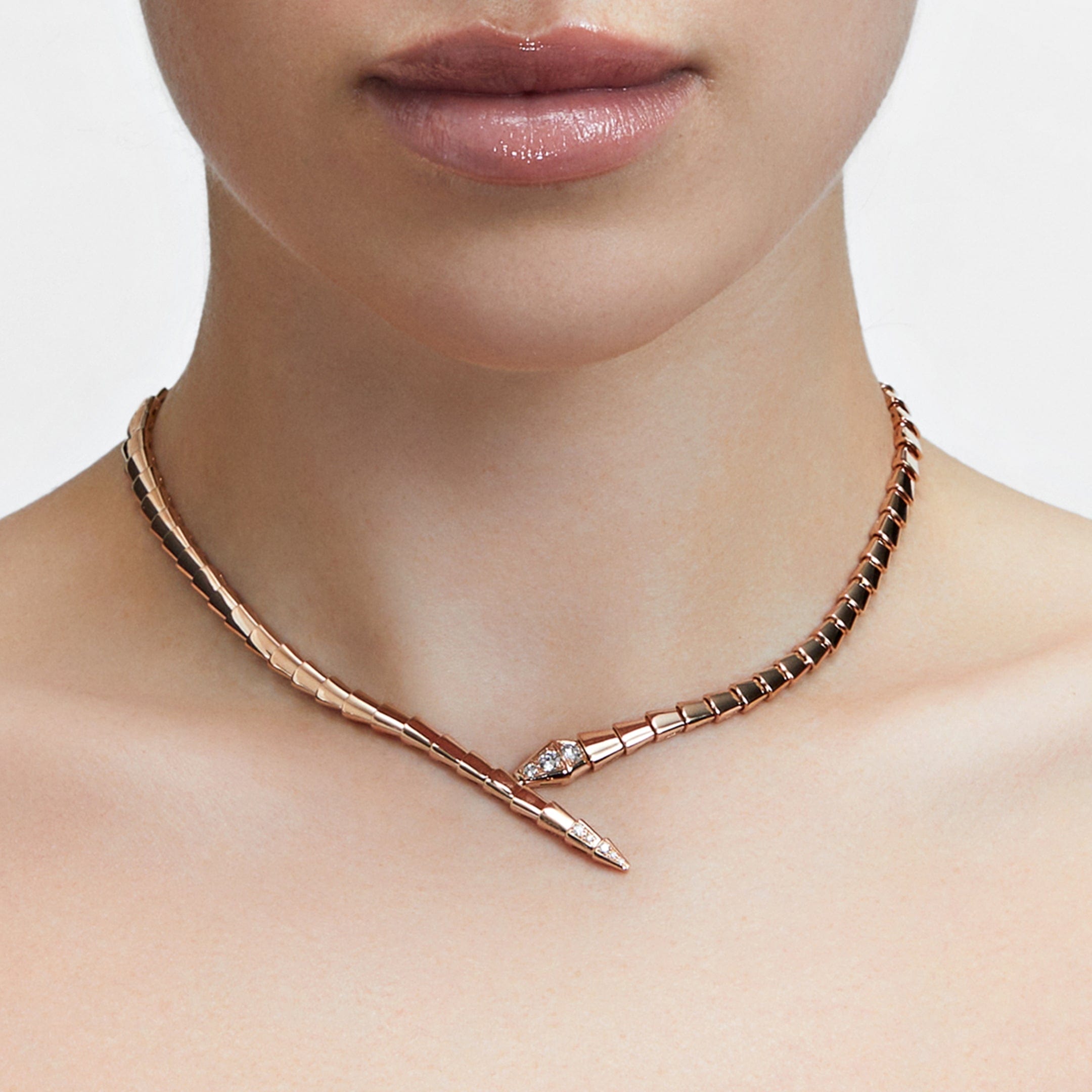 BVLGARI Serpenti Viper Necklace Rose Gold 357864 Large BVLGARI Serpenti Viper Necklace Rose Gold 357864 Large