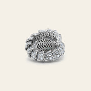 BVLGARI Serpenti Viper Ring White Gold Pavé Diamond 354697