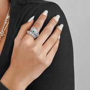 BVLGARI Serpenti Viper Ring White Gold Pavé Diamond 354697