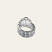 BVLGARI Serpenti Viper Two-Coil Ring White Gold Pavé Diamond 345228