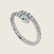 BVLGARI Serpenti White Gold Diamond and Emerald Bracelet 356903