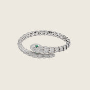 BVLGARI Serpenti White Gold Diamond and Emerald Bracelet 356903