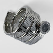 BVLGARI Tubogas BB191TS 3 Row Stainless Steel Black Dial Quartz (2003)