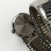 BVLGARI Tubogas BB191TS 3 Row Stainless Steel Black Dial Quartz