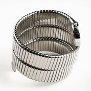 BVLGARI Tubogas BB191TS 3 Row Stainless Steel Diamond Dial Quartz