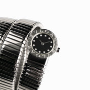 BVLGARI Tubogas BB191TS 3 Row Stainless Steel Diamond Dial Quartz