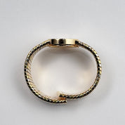 BVLGARI Tubogas BB232T 1 Row Tri Color Black Dial Quartz