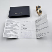 BVLGARI Tubogas BB232T 1 Row Tri Color Black Dial Quartz