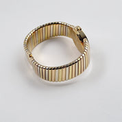 BVLGARI Tubogas BB232T 1 Row Tri Color Black Dial Quartz