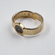 BVLGARI Tubogas BB232T 1 Row Tri Color Black Dial Quartz