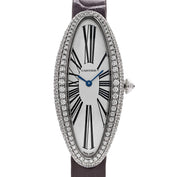 Cartier Baignoire Allongée WJBA0007 White Gold Silver Dial Diamond Bezel (2026)