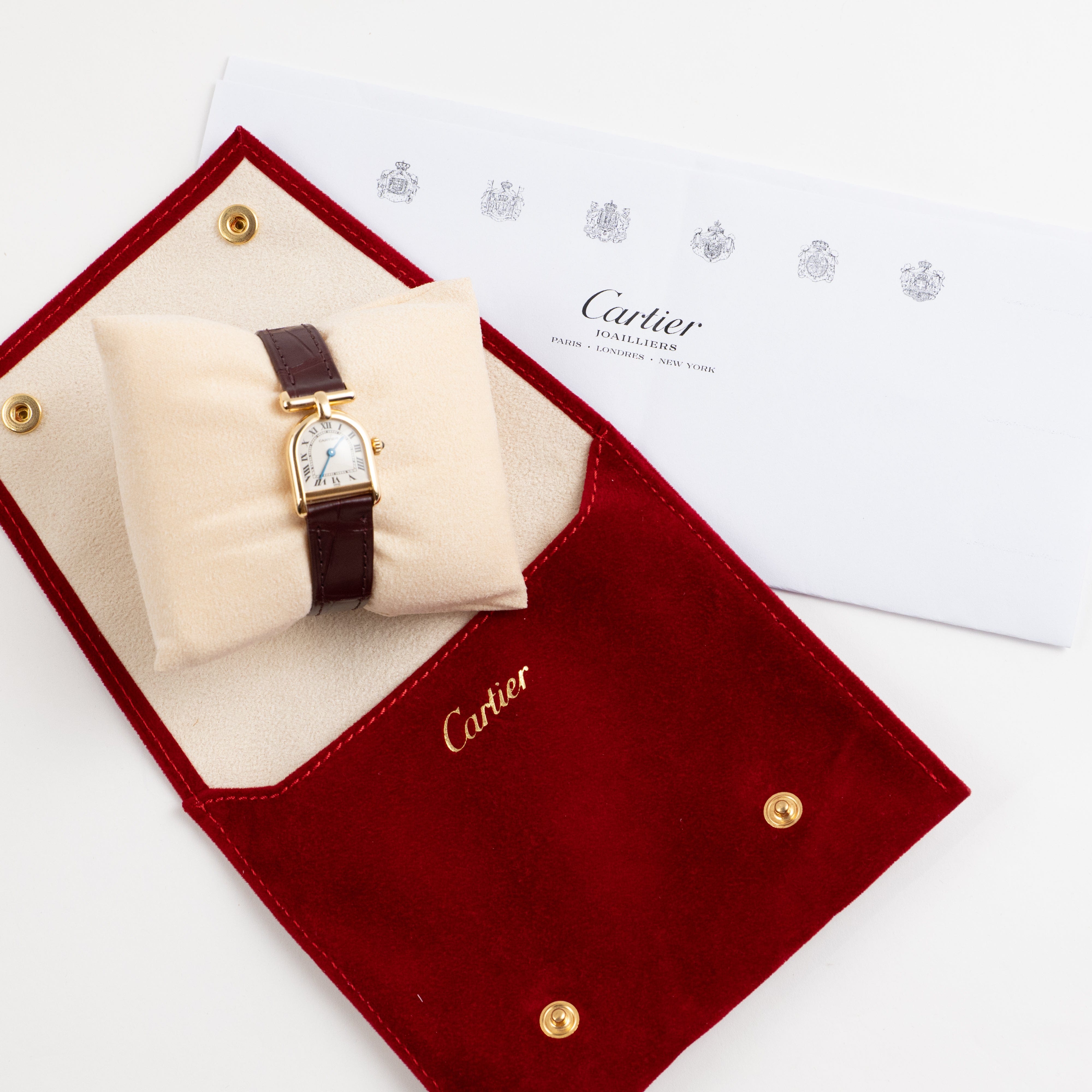 Cartier Calandre 6603 'Ladies' Yellow Gold White Dial Quartz