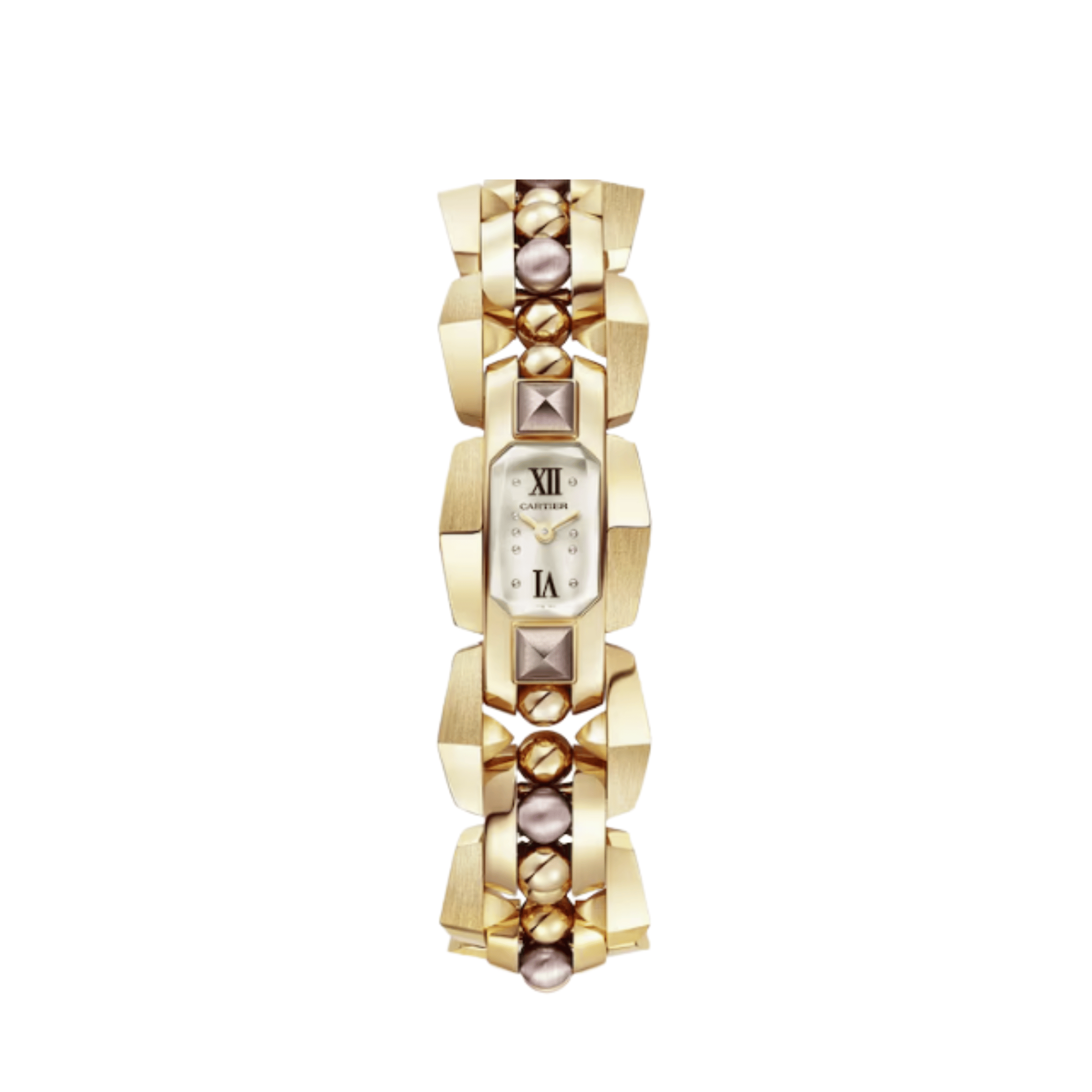 Cartier Clash [Un]limited Watch WGMB0002 Small Yellow and Purple Gold Silver Diamond Dial Quartz (2024)