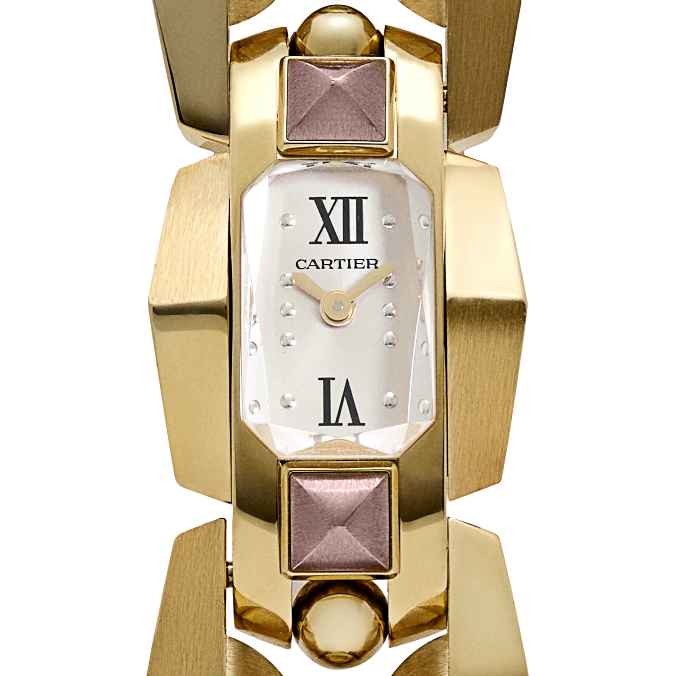 Cartier Clash [Un]limited Watch WGMB0002 Small Yellow and Purple Gold Silver Diamond Dial Quartz (2024)