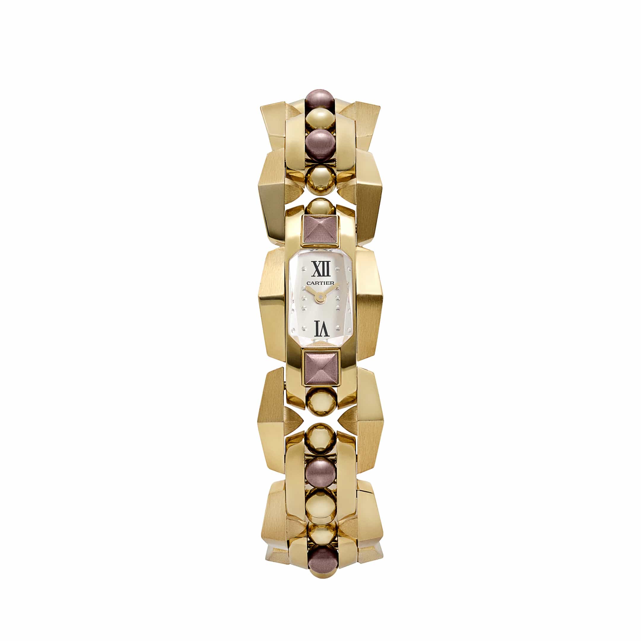 Cartier Clash [Un]limited Watch WGMB0002 Small Yellow and Purple Gold Silver Diamond Dial Quartz (2024)