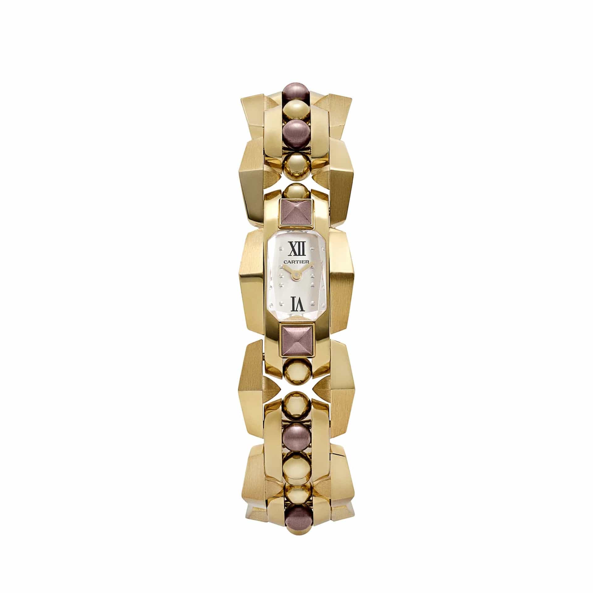Cartier Clash [Un]limited Watch WGMB0002 Small Yellow and Purple Gold Silver Diamond Dial Quartz (2024)