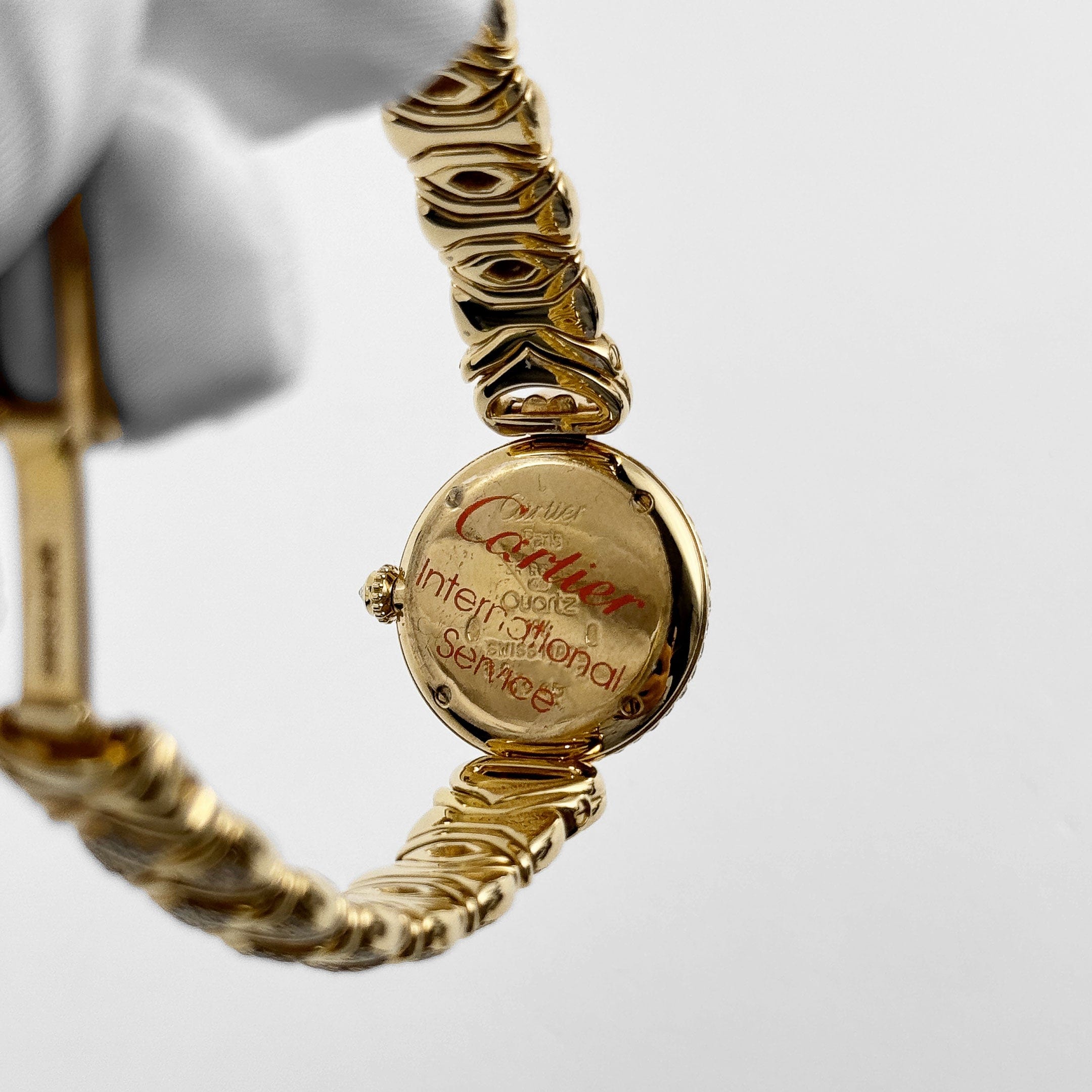 Cartier Colisée 'Ladies' Yellow Gold White Dial Diamond Bezel Quartz