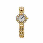 Cartier Colisée 'Ladies' Yellow Gold White Dial Diamond Bezel Quartz