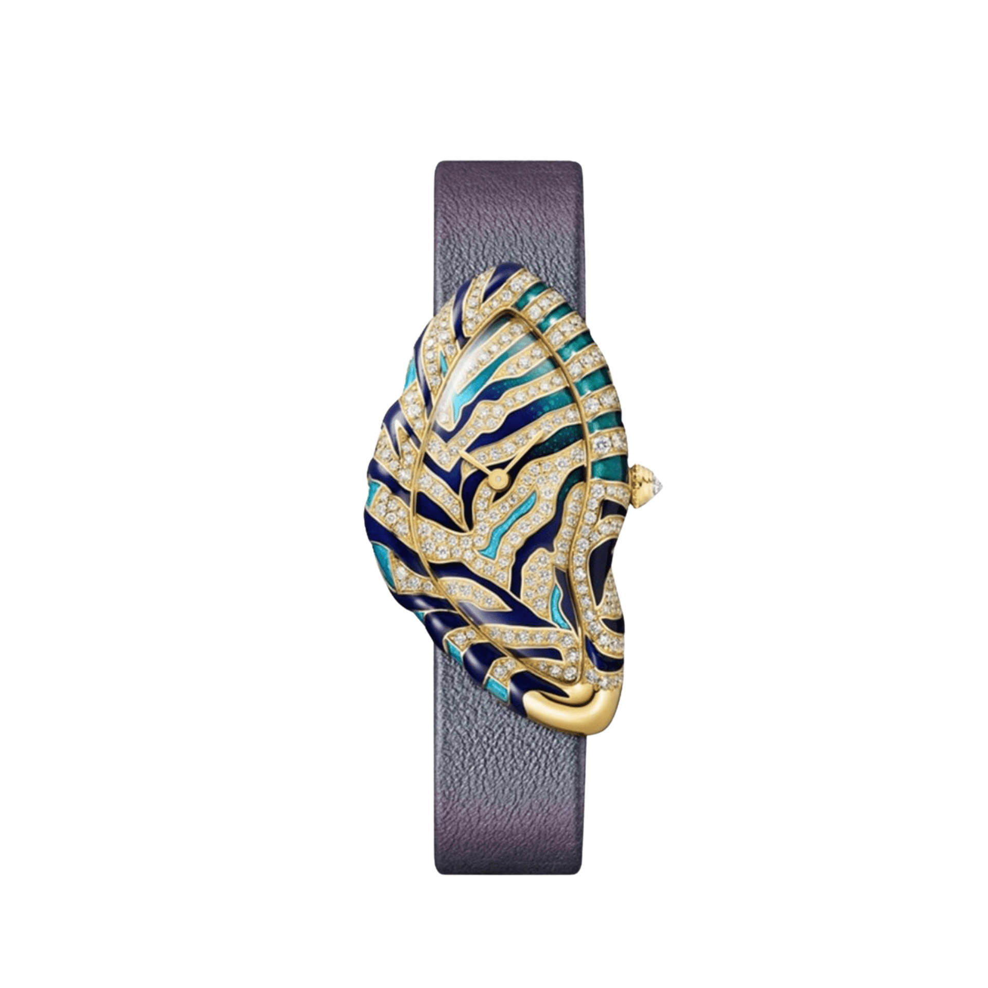 Cartier Crash Tigrée HP101529 Yellow Gold Diamond Enamel