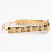Cartier Ellipse WB6006EE Yellow Gold White Dial Diamond Bezel and Bracelet Quartz
