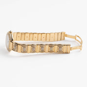 Cartier Ellipse WB6006EE Yellow Gold White Dial Diamond Bezel and Bracelet Quartz