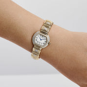 Cartier Ellipse WB6006EE Yellow Gold White Dial Diamond Bezel and Bracelet Quartz