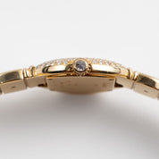 Cartier Ellipse WB6006EE Yellow Gold White Dial Diamond Bezel and Bracelet Quartz