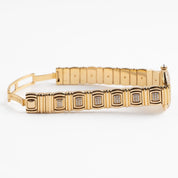 Cartier Ellipse WB6006EE Yellow Gold White Dial Diamond Bezel and Bracelet Quartz