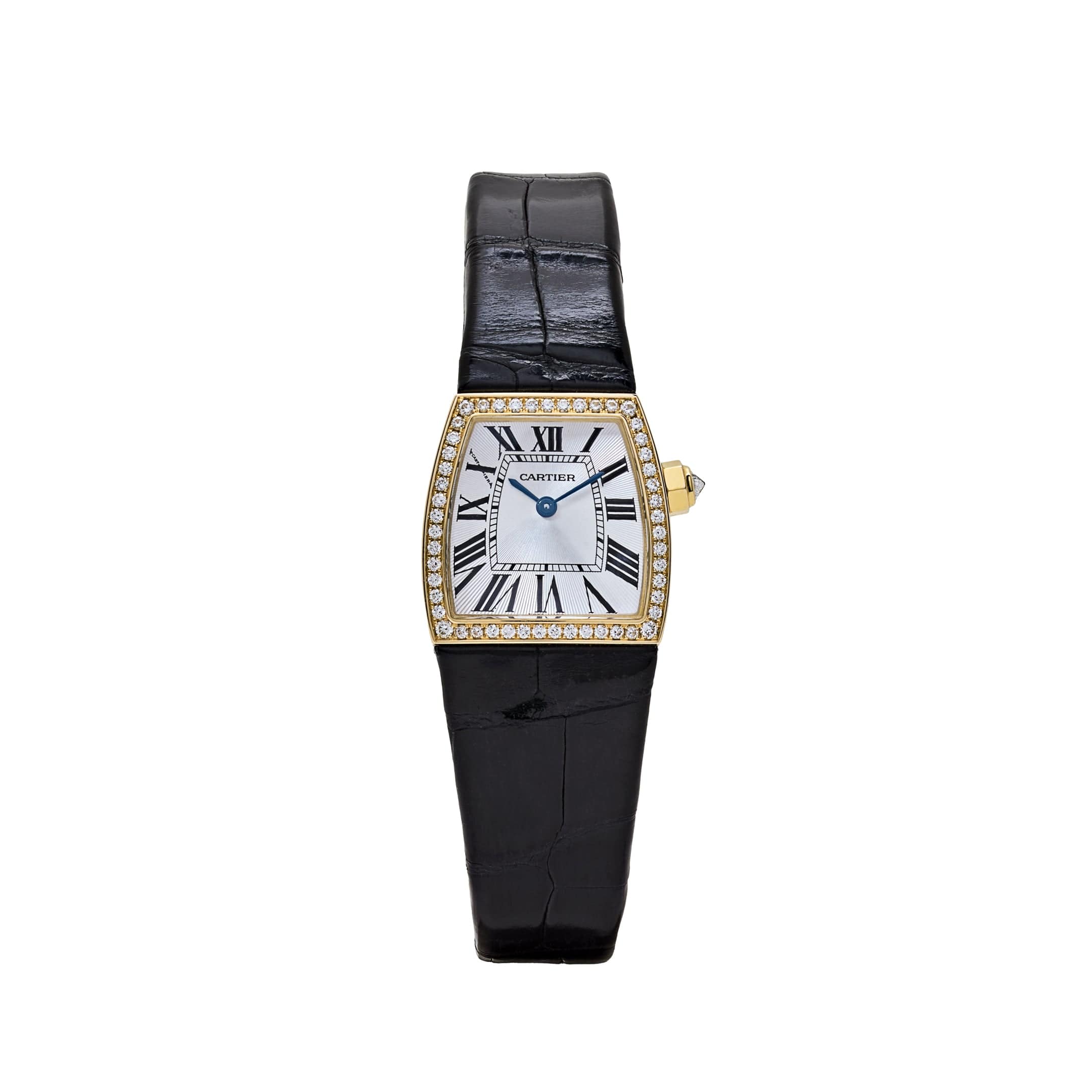 Cartier La Doña 2903 Yellow Gold Diamond Bezel Alligator