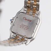 Cartier Panthere 187949 'Ladies' Two Row Midsize Stainless Steel Yellow Gold White Dial Quartz