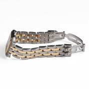 Cartier Panthere 187949 'Ladies' Two Row Midsize Stainless Steel Yellow Gold White Dial Quartz