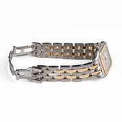 Cartier Panthere 187949 'Ladies' Two Row Midsize Stainless Steel Yellow Gold White Dial Quartz