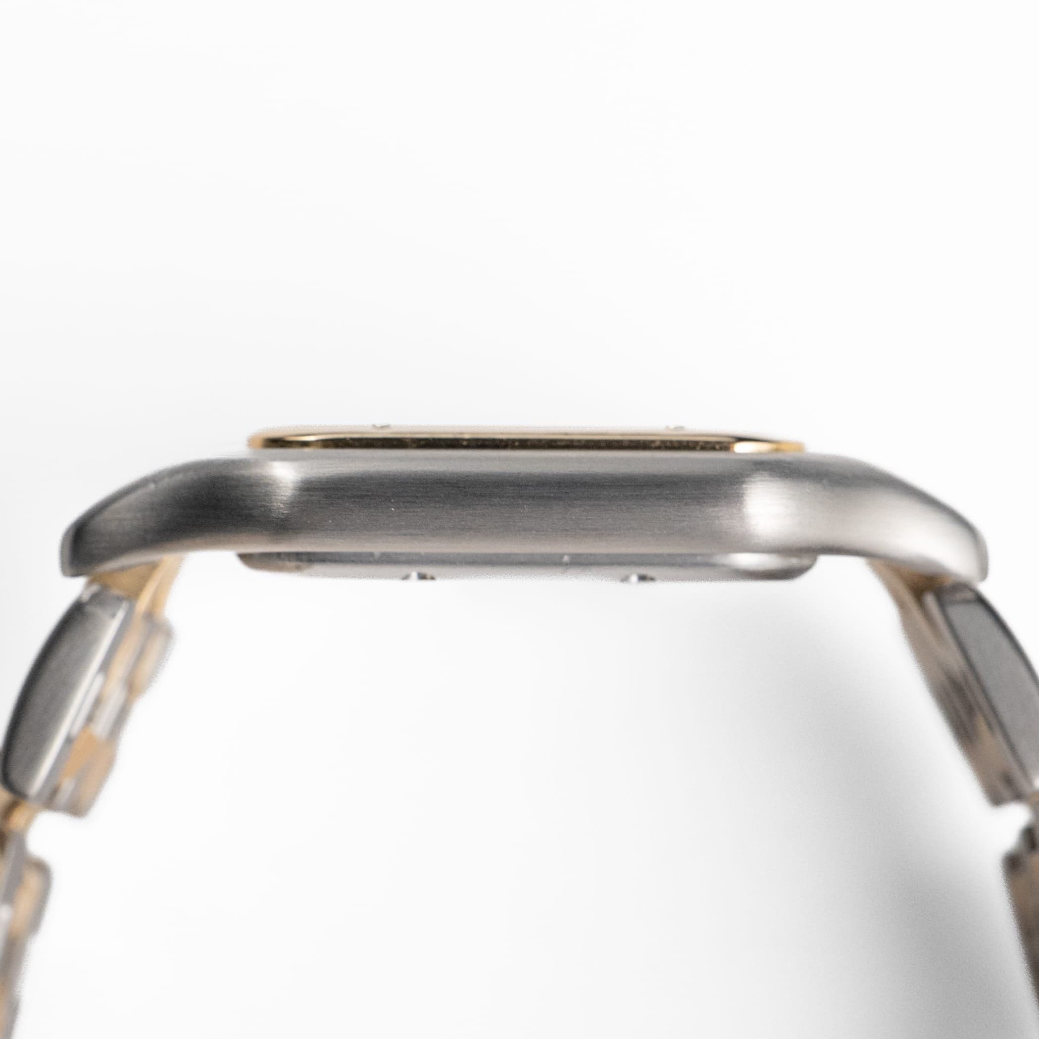 Cartier Panthere 187949 'Ladies' Two Row Midsize Stainless Steel Yellow Gold White Dial Quartz