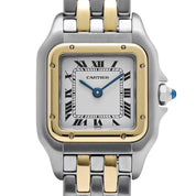 Cartier Panthere 83083242 'Ladies' Two Row Midsize Stainless Steel Yellow Gold White Dial Quartz