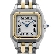 Cartier Panthere 83083242 'Ladies' Two Row Midsize Stainless Steel Yellow Gold White Dial Quartz